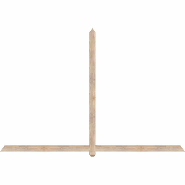 Ekena Millwork Eugene Smooth Timber Gable Bracket, Douglas Fir, 108"W x 72"H x 1 1/2"D x 3 1/2"F, 16/12 Pitch GBW108X72X0204EUG00SDF - main